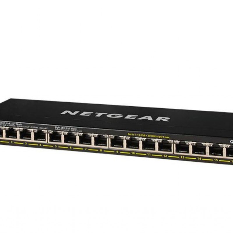 Netgear 16 Port Gigabit PoE+ Unmanaged Switch, GS316PSwitches