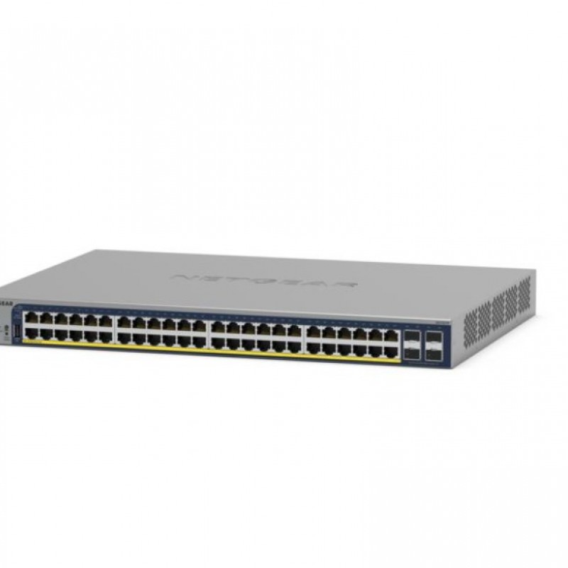 Netgear 48-Port Gigabit PoE+ 智能管型交換器, GS752TPv3交換器