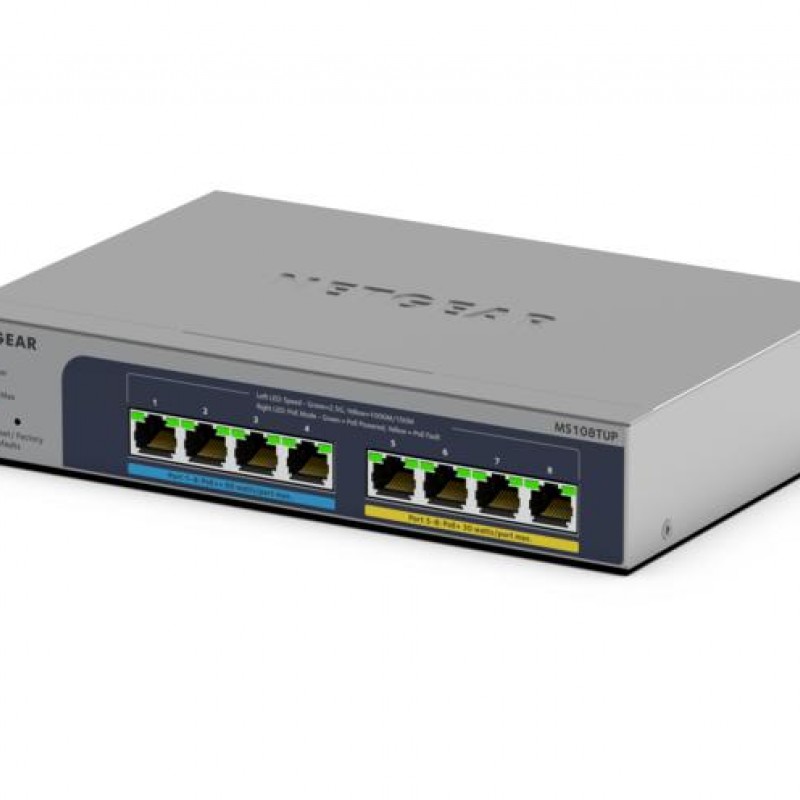 Netgear 8-Port Multi-Gigabit PoE+ Smart Managed Switch, MS108TUPSwitches