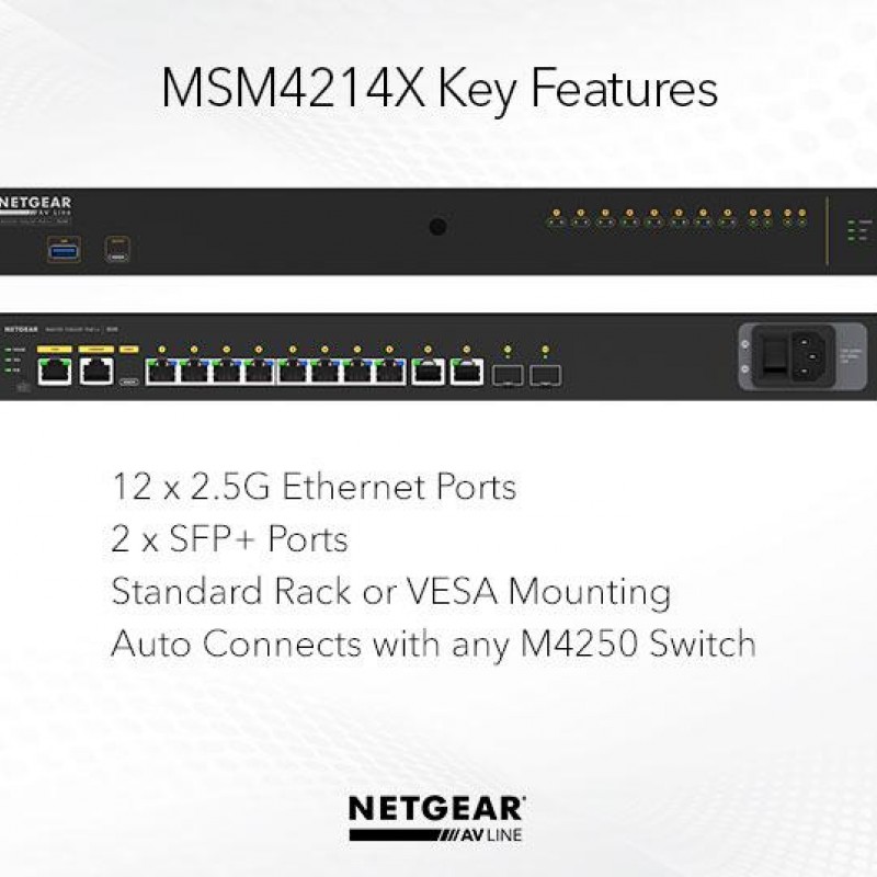 Netgear 14 port AV Line Managed Switch, MSM4214XSwitches