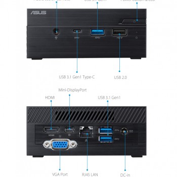 ASUS miniPC non ODD, PN40-J44G128S