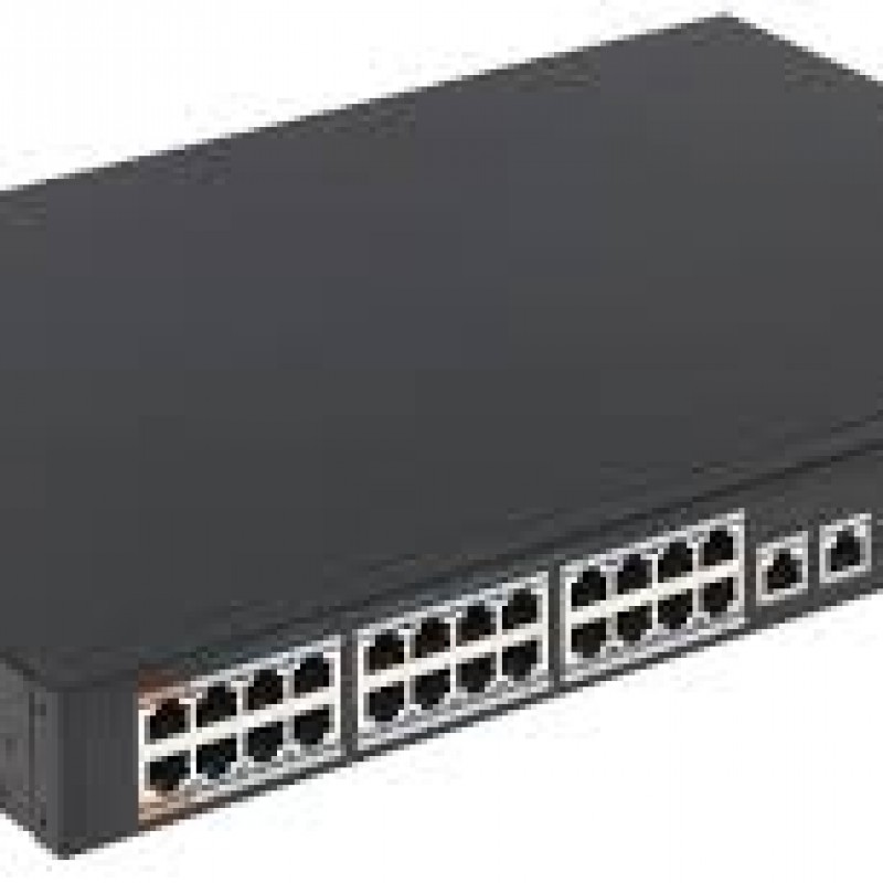 Dahua 24 Port Fast Ethernet PoE With 2 Port Gigabit Switch, DH-PFS4226-24ET-360Switches
