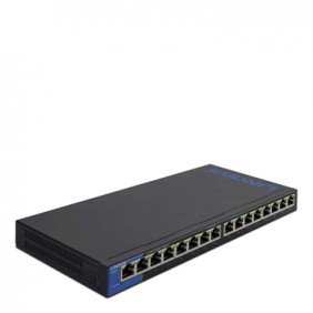 Linksys 16-Port Desktop Gigabit Unmanaged PoE Switch, LGS116P