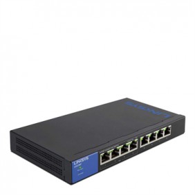 Linksys 8-Port Desktop Gigabit Unmanaged PoE Switch, LGS108P