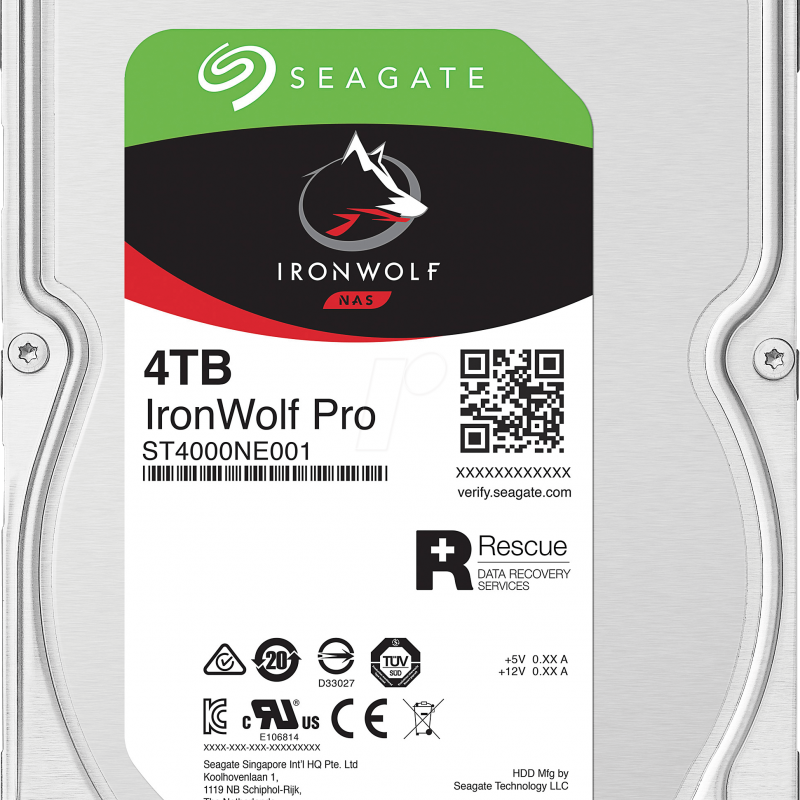 Seagate IronWolf Pro 4TB 3.5" HDD, 型號: ST4000NE001內置硬碟