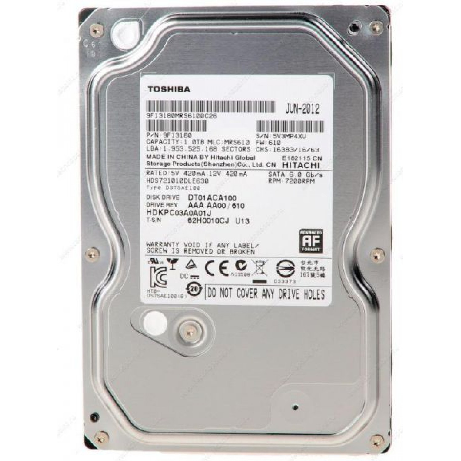 Toshiba 4TB 3.5吋內置硬碟, DT02ABA400