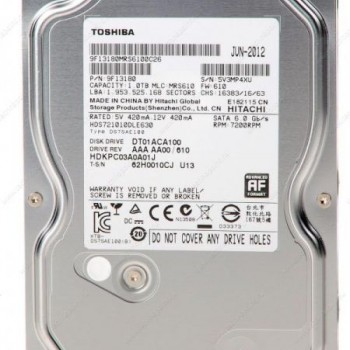 Toshiba 1TB 3.5吋 內置硬碟, DT01ACA100