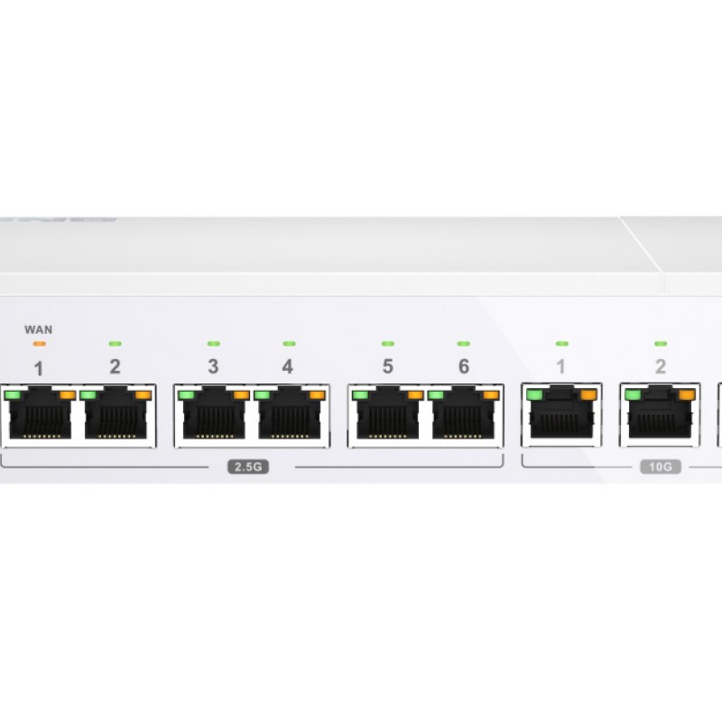 威聯通 QNAP 9 Ports 2.5GbE + 10GbE VPN SD-WAN 路由器, QHora-322路由器