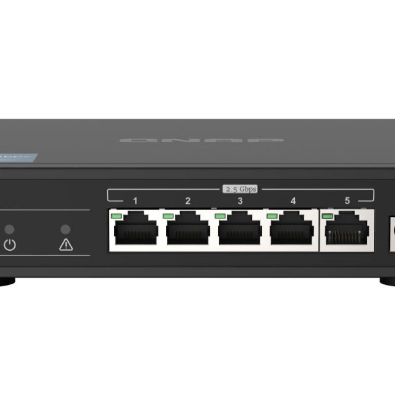 威聯通 QNAP 5 Ports 2.5GbE 無網管型交換器, QSW-1105-5T交換器