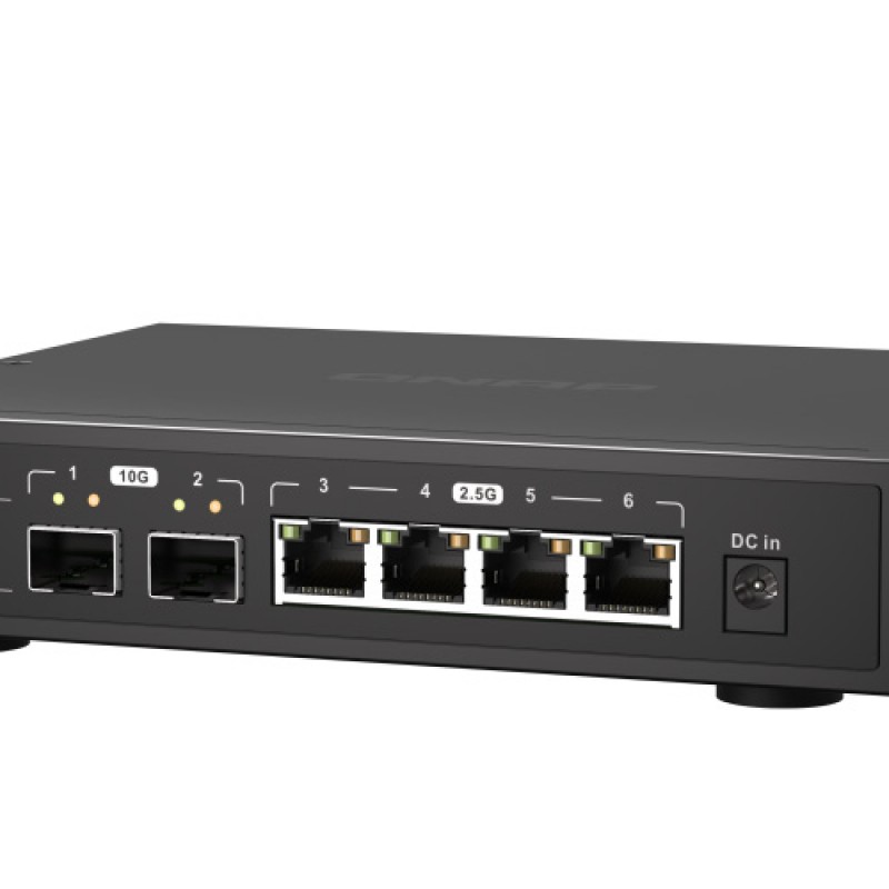 威聯通 QNAP 6 Ports 無網管型交換器, QSW-2104-2S交換器