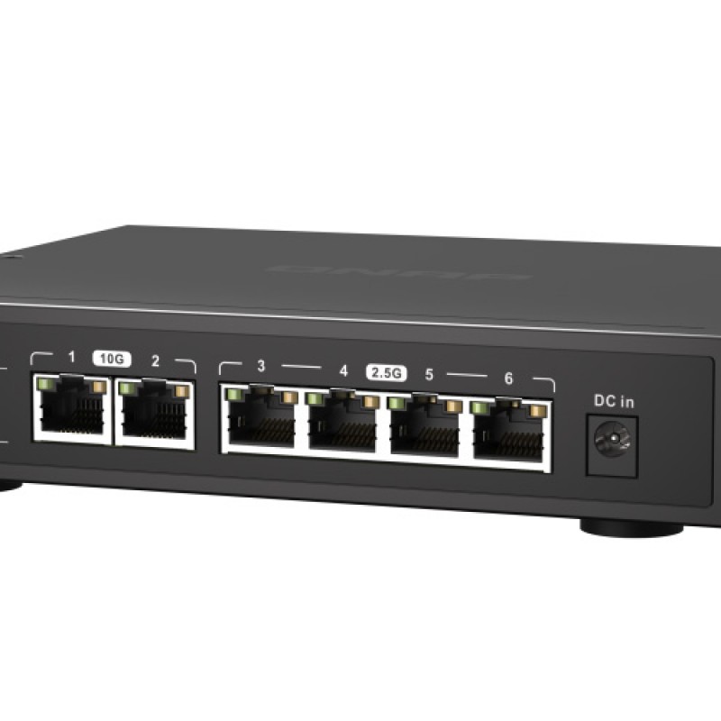 威聯通 QNAP 6 Ports 無網管型交換器, QSW-2104-2T交換器