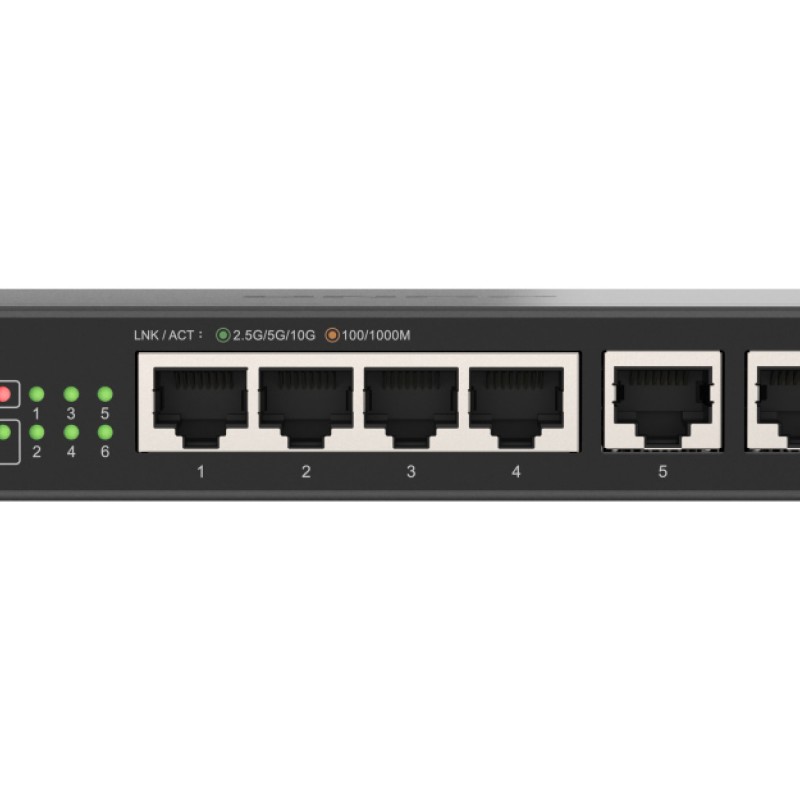 QNAP 6 Ports Unmanaged Switch, QSW-2104-2T-R2Switches