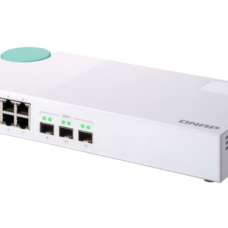 威聯通 QNAP 11 Ports 10GbE 無網管型交換器, QSW-308S交換器