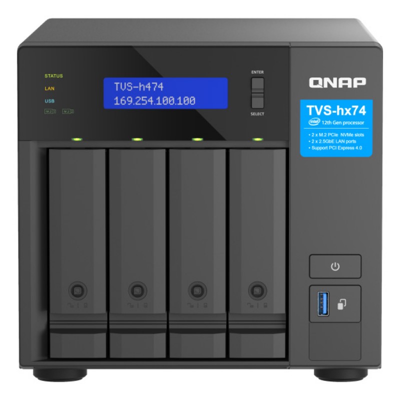 威聯通 QNAP 4 Bay 網絡儲存裝置, TVS-h474-PT-8G