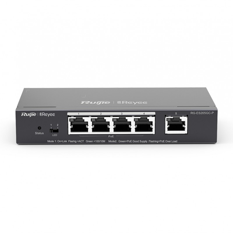Reyee Cloud Managed PoE Switch, RG-ES205GC-PSwitches