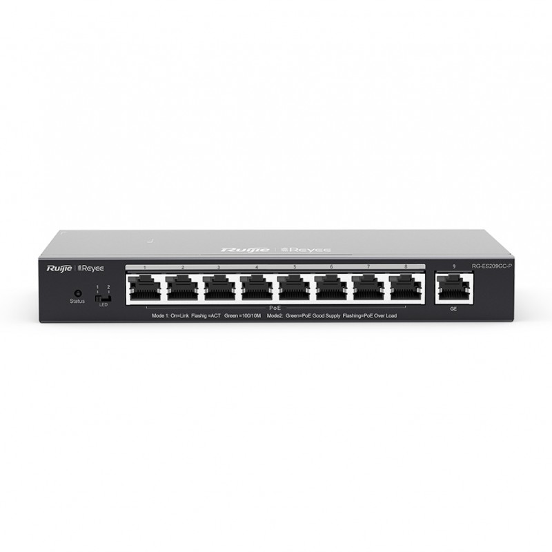 Reyee Cloud Managed PoE Switch, RG-ES209GC-PSwitches