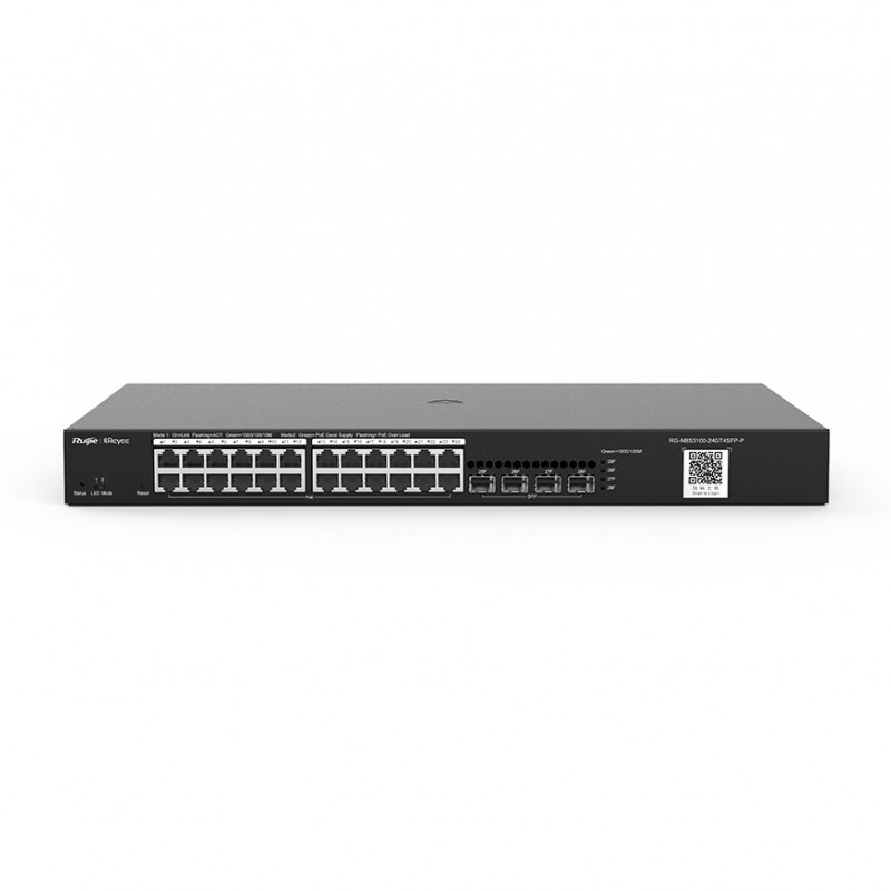 睿易 Reyee L2 Cloud Managed PoE Switch, RG-NBS3100-24GT4SFP-P-V2交換器