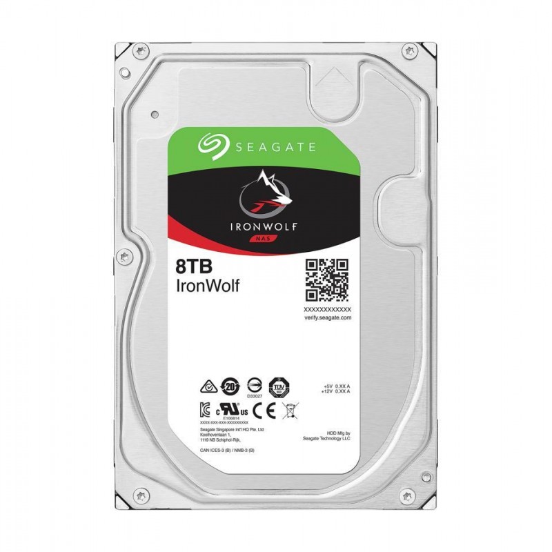 Seagate IronWolf 8TB 3.5" HDD, 型號: ST8000VN004內置硬碟