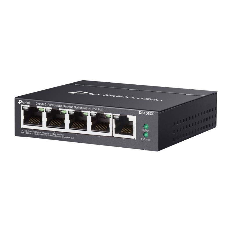 TP-Link Omada 5-Port Gigabit PoE+ Unmanaged Switch, DS105GP