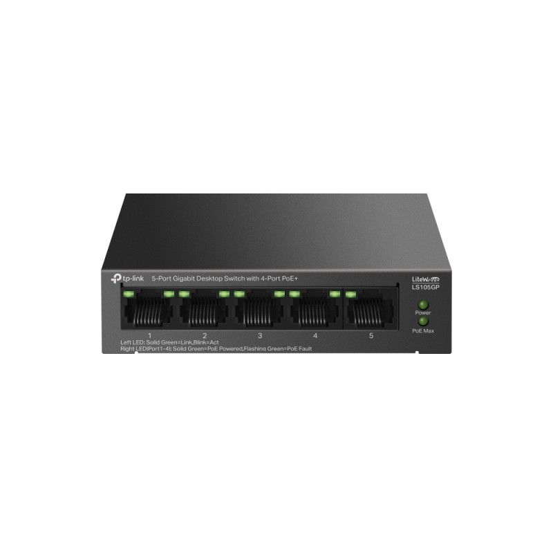 TP-Link 5-Port Gigabit PoE+ Unmanaged Switch, LS105GP