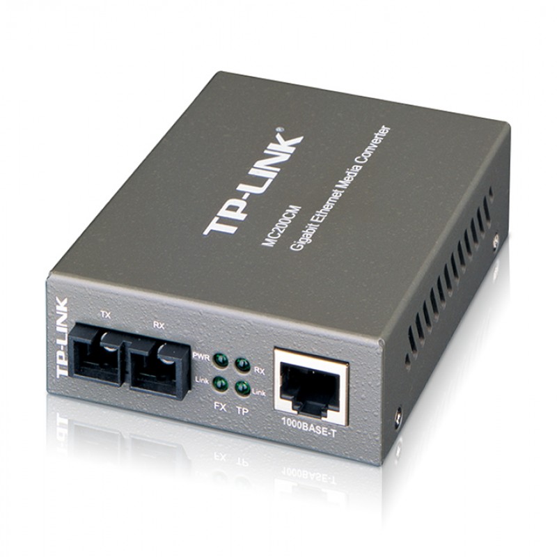 TP-Link Omada Gigabit Multi-mode SC Fiber Converter, MC200CM