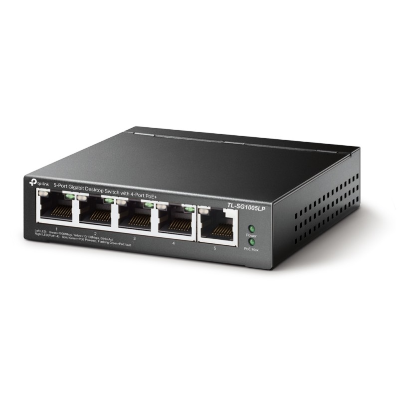 TP-Link 5-Port Gigabit PoE+ Unmanaged Switch, TL-SG1005LP