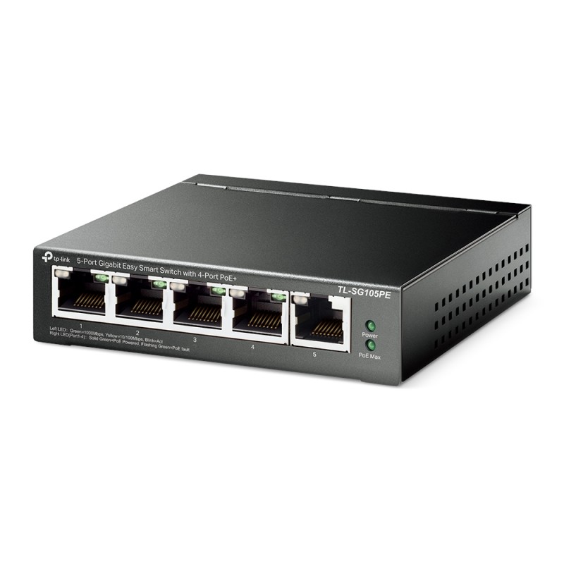 TP-Link 5-Port Gigabit PoE+ Smart Switch, TL-SG105PE