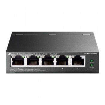 TP-Link 5-Port Gigabit PoE+ Smart Switch, TL-SG105PE