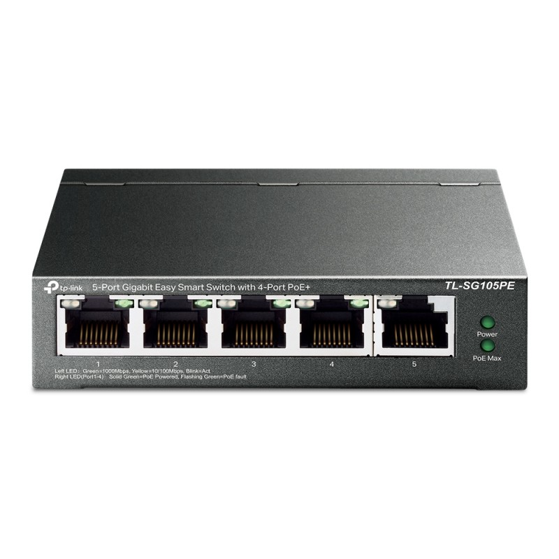 TP-Link 5-Port Gigabit PoE+ Smart Switch, TL-SG105PE
