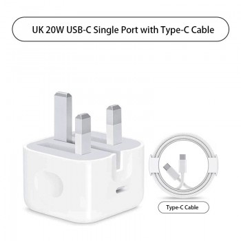 UK 20W USB-C Single Port with Type-C Cable 電源轉換器