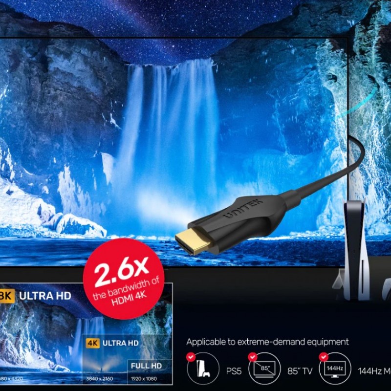 Unitek 8K 超高速 HDMI 影音線網絡配件