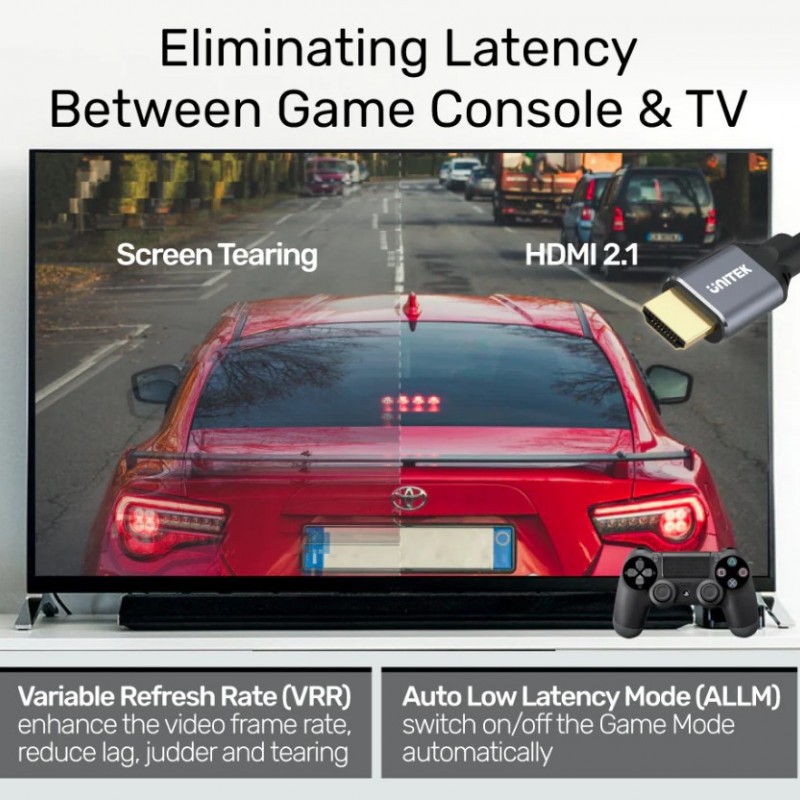 Unitek 8K 超高速 HDMI 影音線 支援 PS5 4K網絡配件