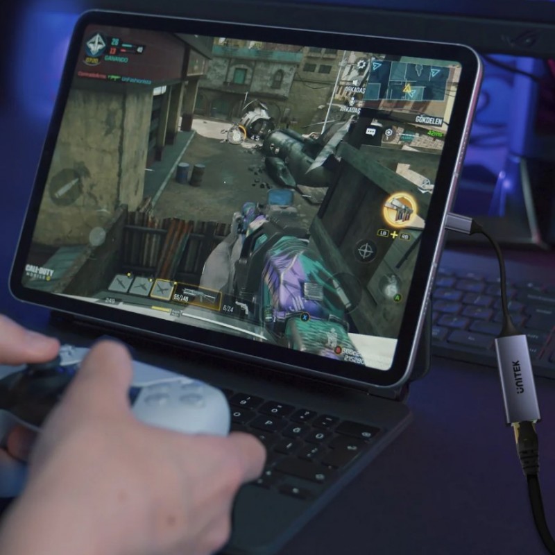 Unitek 2 合 1 USB-C 轉千兆位乙太網轉接器, U1323AAdapter / Docking