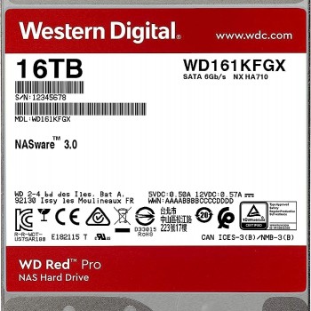 WD Red Pro 16TB 3.5inch HDD, WD161KFGX