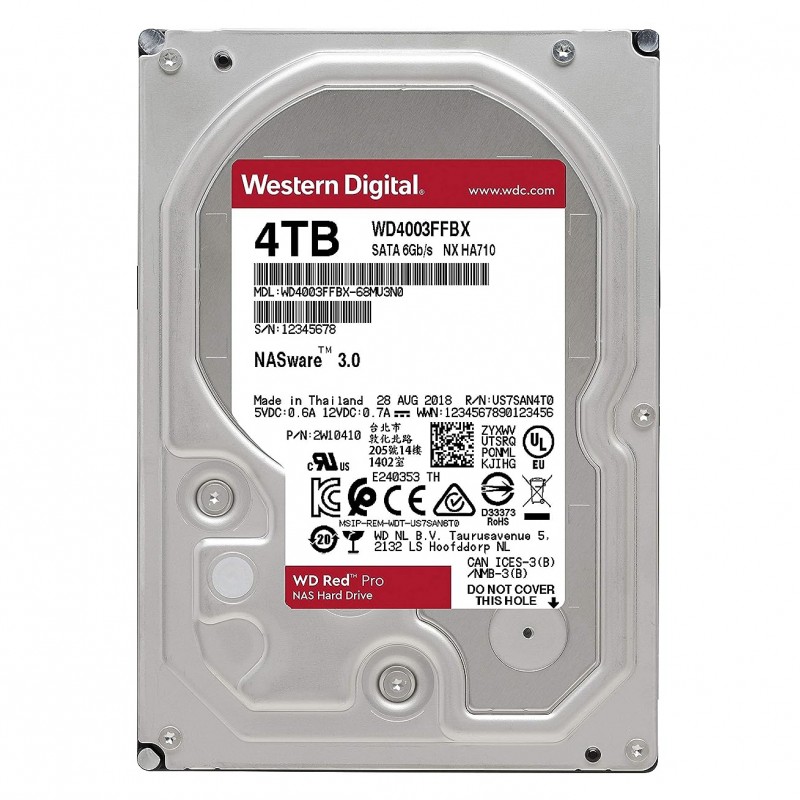 WD Red Pro 4TB 3.5inch HDD, WD4003FFBXHard Disks