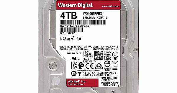 香港行貨︱WD Red Pro 4TB 3.5吋內置硬碟, WD4003FFBX
