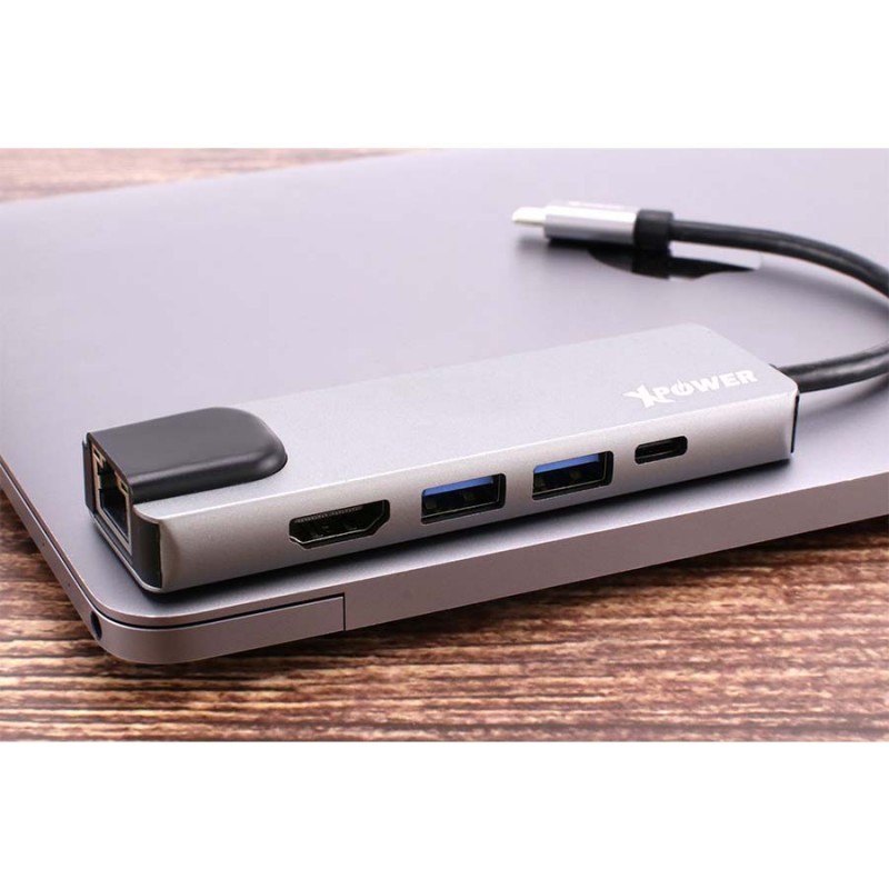 XPower HU5L 5合1 90W PD Hub, XP-HU5L-GYAdapter / Docking
