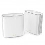 ASUS AX5400 Dual Band Mesh WiFi System 路由器, ZENWIFI XD6 (2-PK) /WHITE