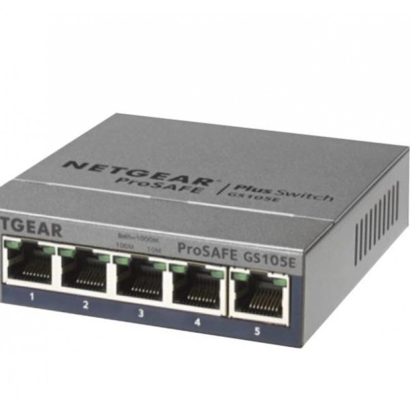 Netgear 5 Port Gigabit Plus 智能管型交換器, GS105E交換器