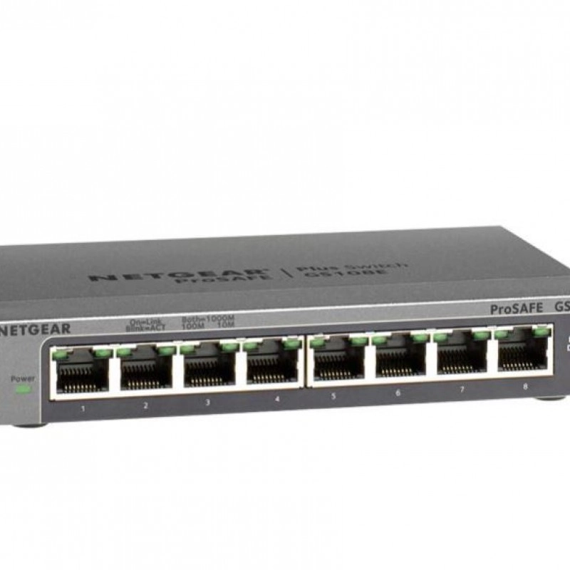 Netgear 8 Port Gigabit Plus 智能管型交換器, GS108E交換器