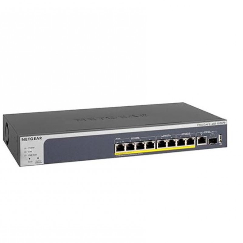 Netgear 8 Port Multi-Gigabit POE+ 智能管型交換器, MS510TXPP交換器