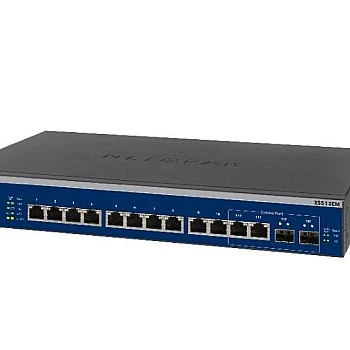 Netgear 12 Port 10-Gigabit/Multi-Gigabit Plus Unmanaged Switch, XS512EM