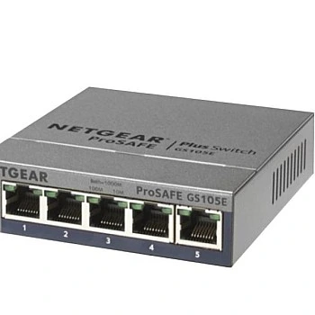 Netgear 5 Port Gigabit Plus Smart Managed Switch, GS105E