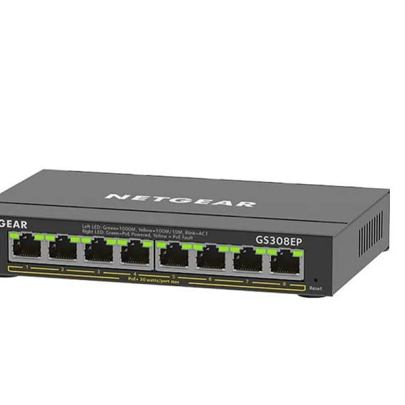 Netgear 8 Port Gigabit Plus PoE+ 非管型交換器, GS308EP - GS308EP 交換器 ｜ 衍光HinKwong 香港