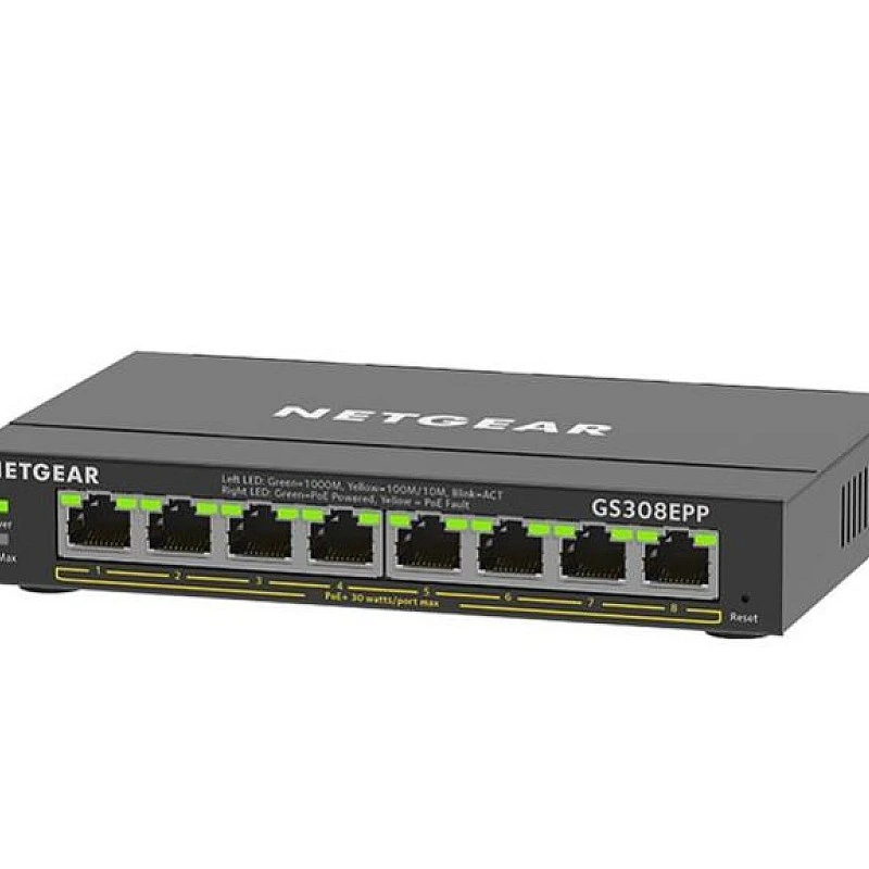 Netgear 8 Port Gigabit Plus PoE+ Unmanaged Switch, GS308EPP - GS308EPP Switches ｜ 衍光HinKwong 香港