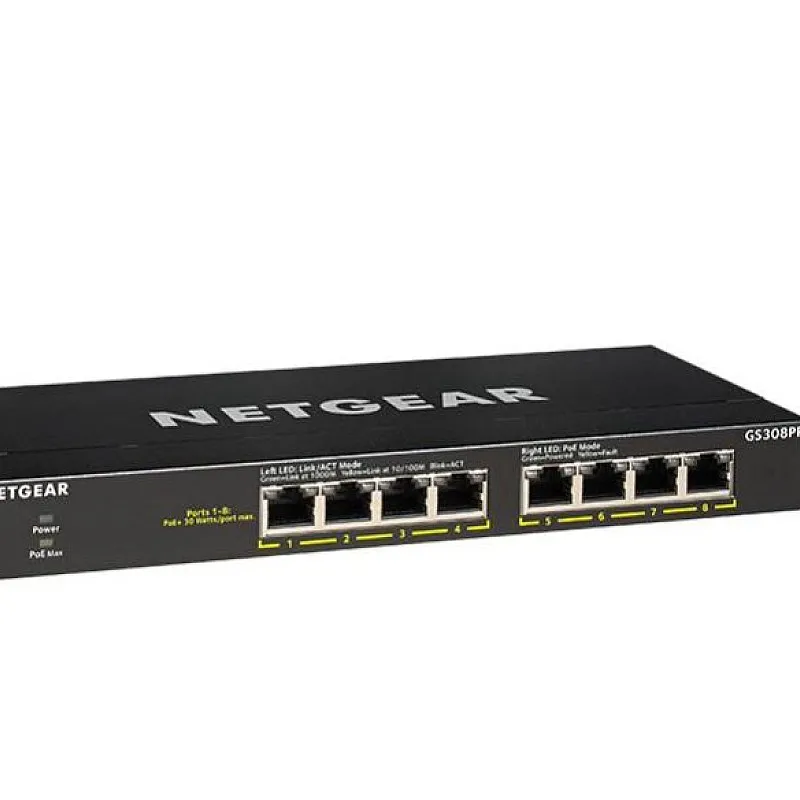 Netgear 8 Port Gigabit PoE+ 非管型交換器, GS308PP - GS308PP 交換器 ｜ 衍光HinKwong 香港