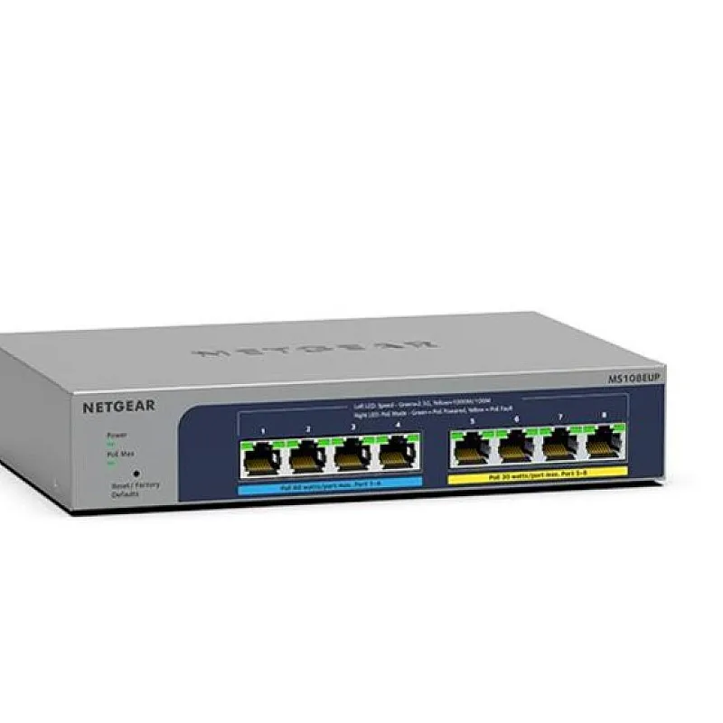 Netgear 8 Port Multi-Gigabit Plus PoE++ 非管型交換器, MS108EUP - MS108EUP 交換器 ｜ 衍光HinKwong 香港