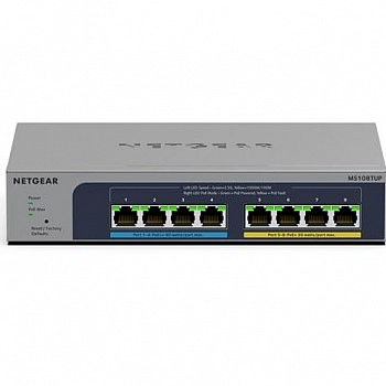 Netgear 8-Port Multi-Gigabit PoE+ 智能管型交換器, MS108TUP