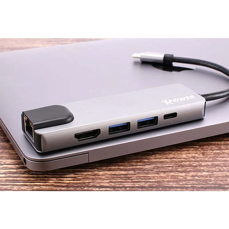XPower HU5L 5合1 90W PD Hub, XP-HU5L-GY - XP-HU5L-GY 電源︱集線器︱擴充座 ｜ 衍光HinKwong 香港