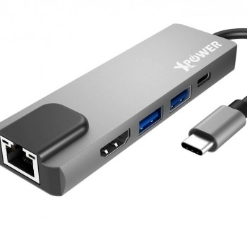 XPower HU5L 5合1 90W PD Hub, XP-HU5L-GY